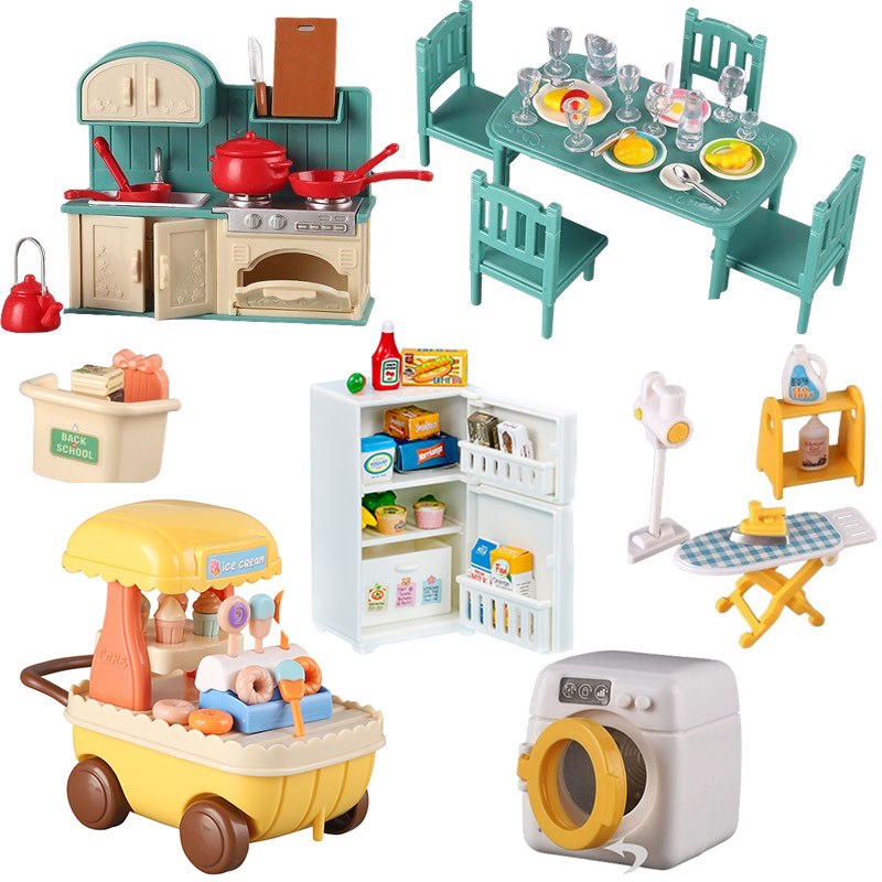 Baby Clothing Washing Machine - Poppenhuis meubelset, poppenhuis badkamer/keuken/koelkast/wasmachine, wasruimte, miniatuur