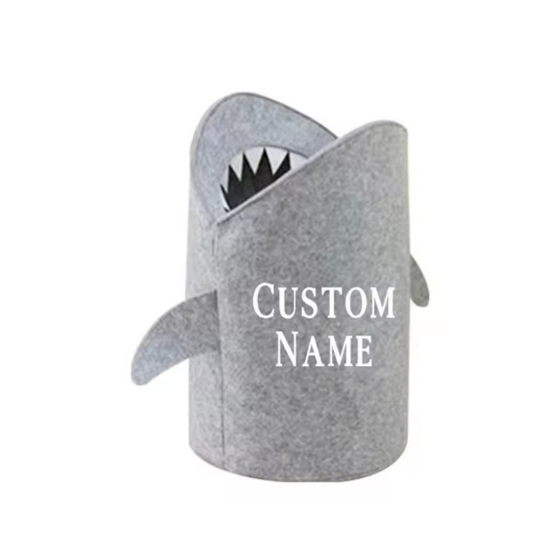 Baby Clothing Names - Gepersonaliseerde speelgoedmand Kinderkamer Haai Speelgoed Opbergtas