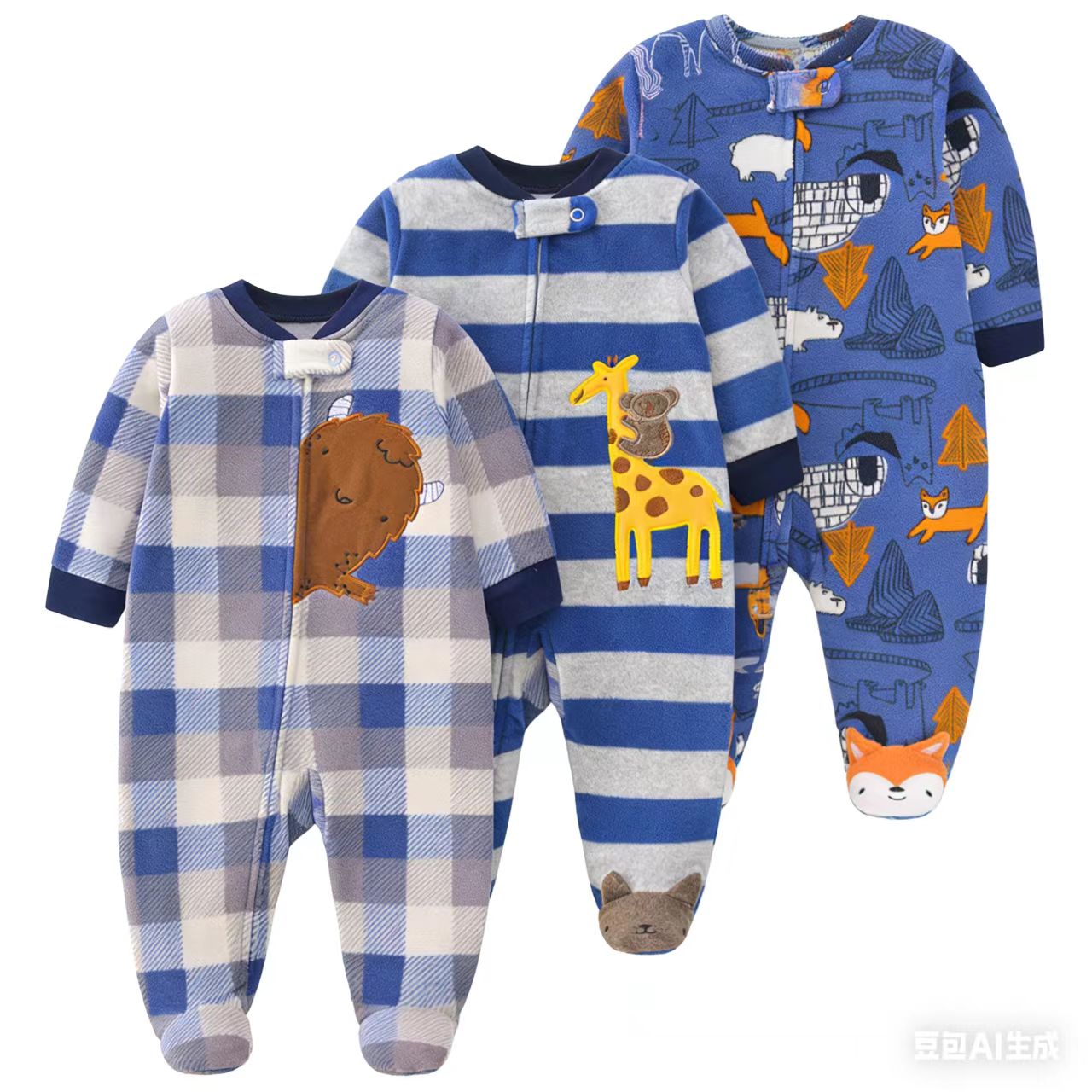 Baby Clothing Zip - 2026 Unisex Baby Romper Fleece Stof