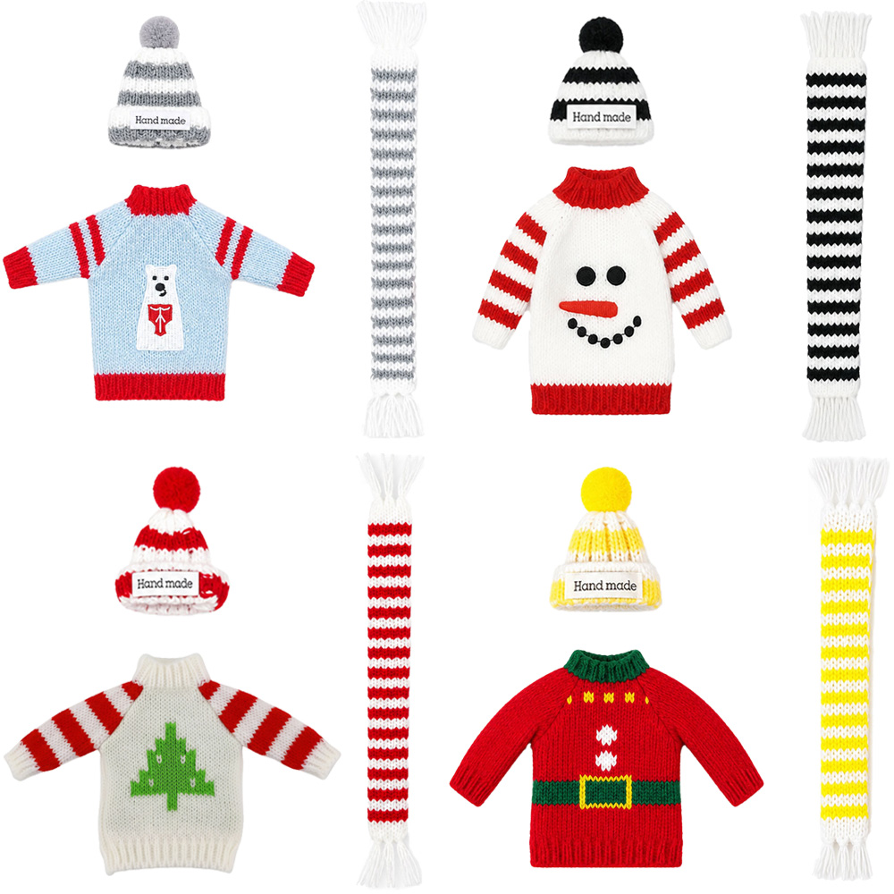 Baby Clothing Crochet - Kerstpop Trui Gebreide Muts Sjaals Voor
