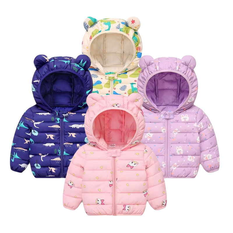 Baby Clothing Zip - Kinderen Katoenen Jas Baby Cartoons Donsjack
