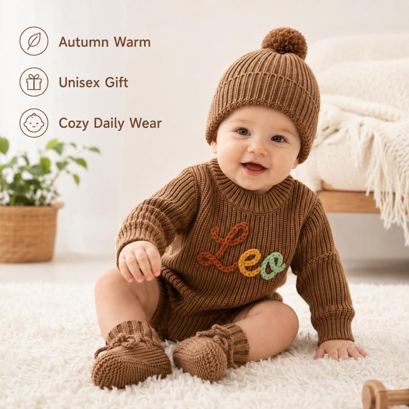 Gepersonaliseerde baby gebreid - Baby Clothing Names recensie en prijs
