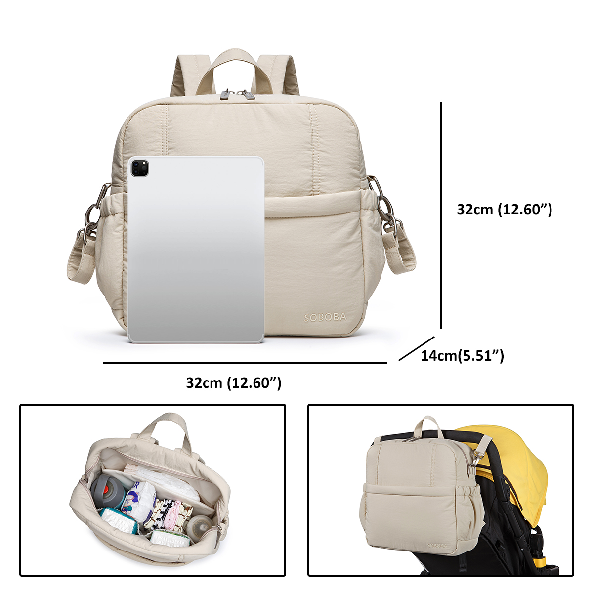 Soboba luiertas met grote capa - Baby Clothing Bag recensie en prijs