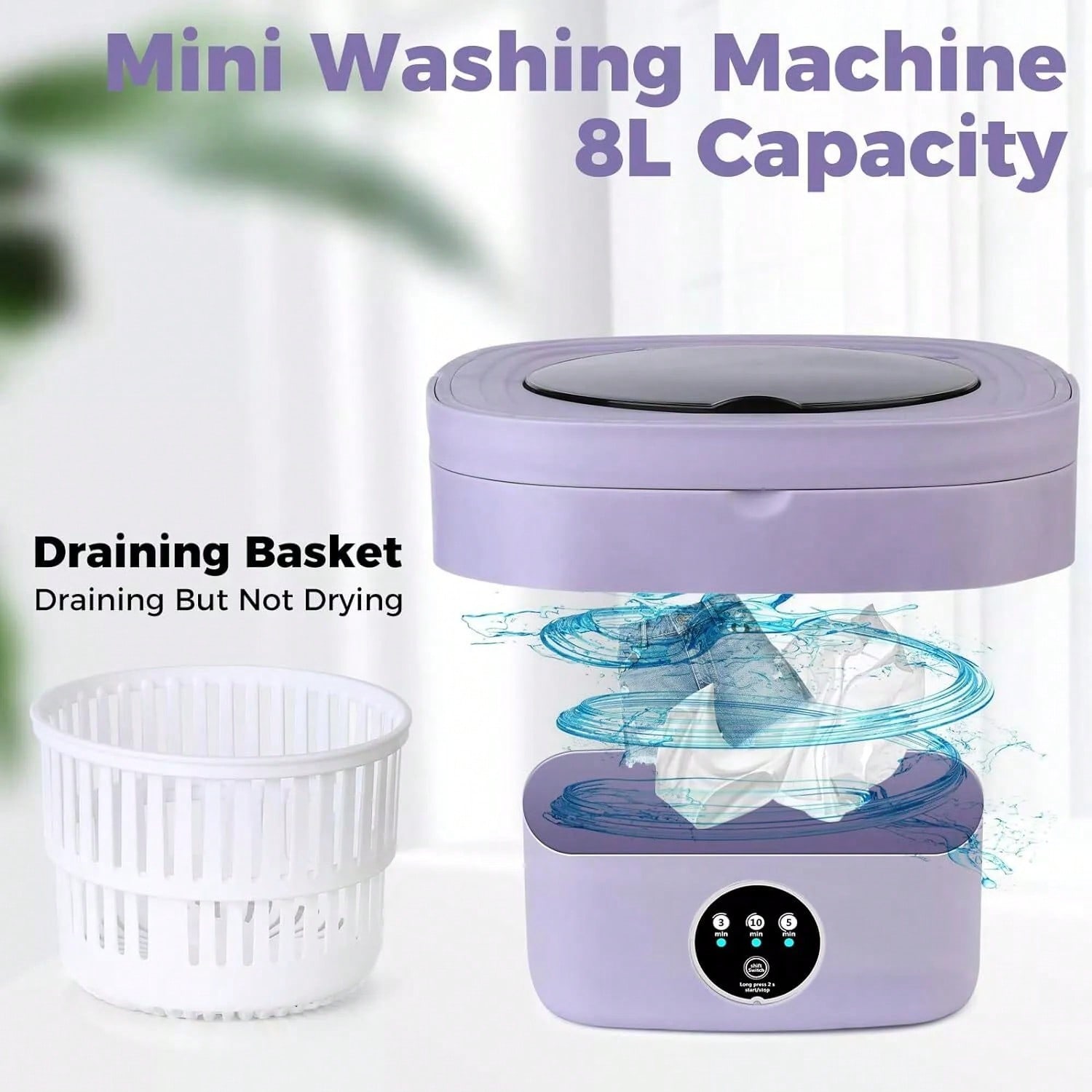 8L Draagbare Wasmachine Mini W - Baby Clothing Washing Machine recensie en prijs