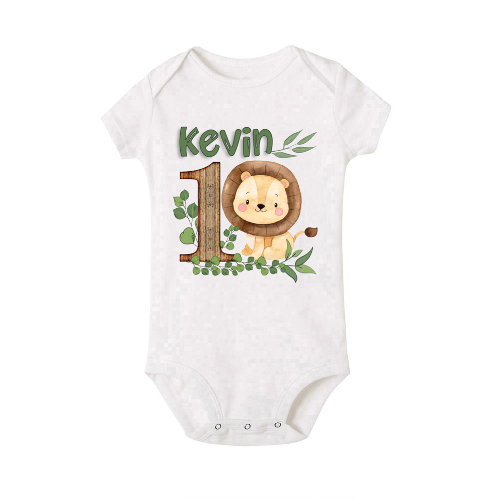 Gepersonaliseerde Safari dier  - Baby Clothing Names recensie en prijs
